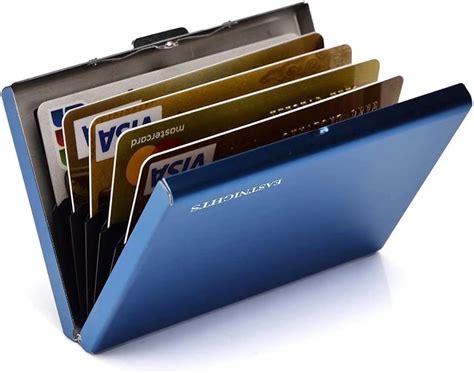 adorner stainless steel rfid blocking credit card holder|EASTNIGHTS RFID Credit Card Holder Metal Wallet Stainless .